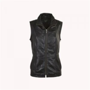 Simple Black Leather Vest